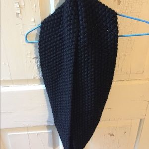 Black Crochet Infinty Scarf